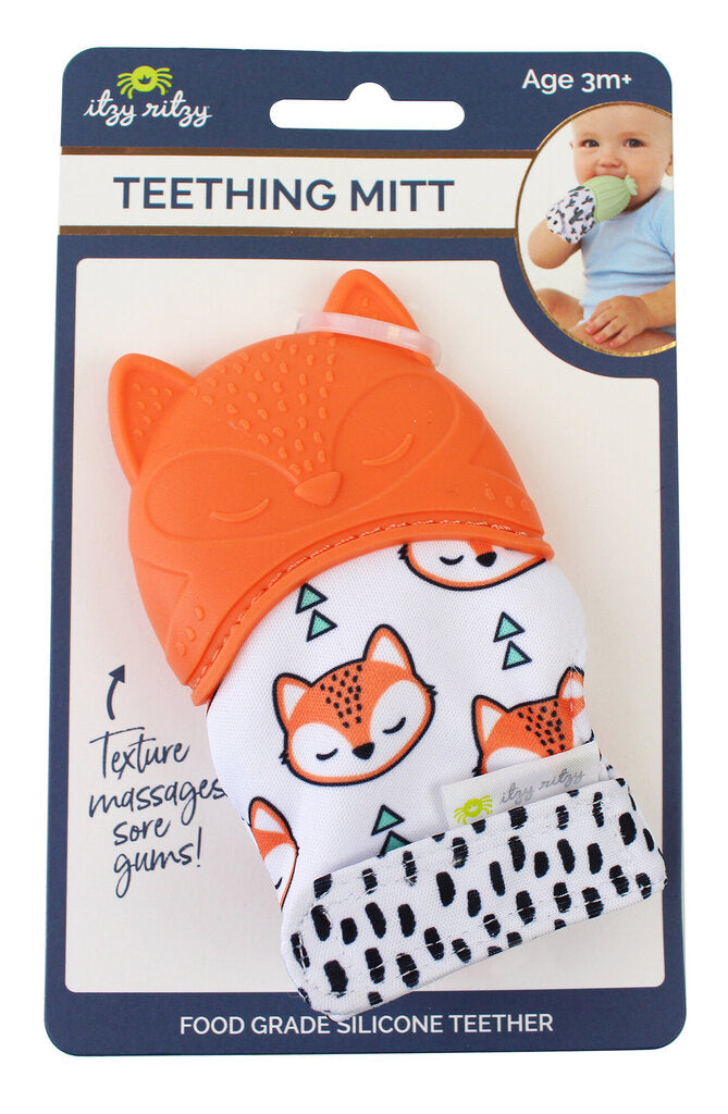 Itzy Mitt™ Silicone Teething Mitts - Fox