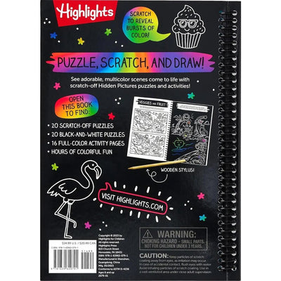 Highlights Scratch-Off Hidden Pictures Rainbow Party Puzzles