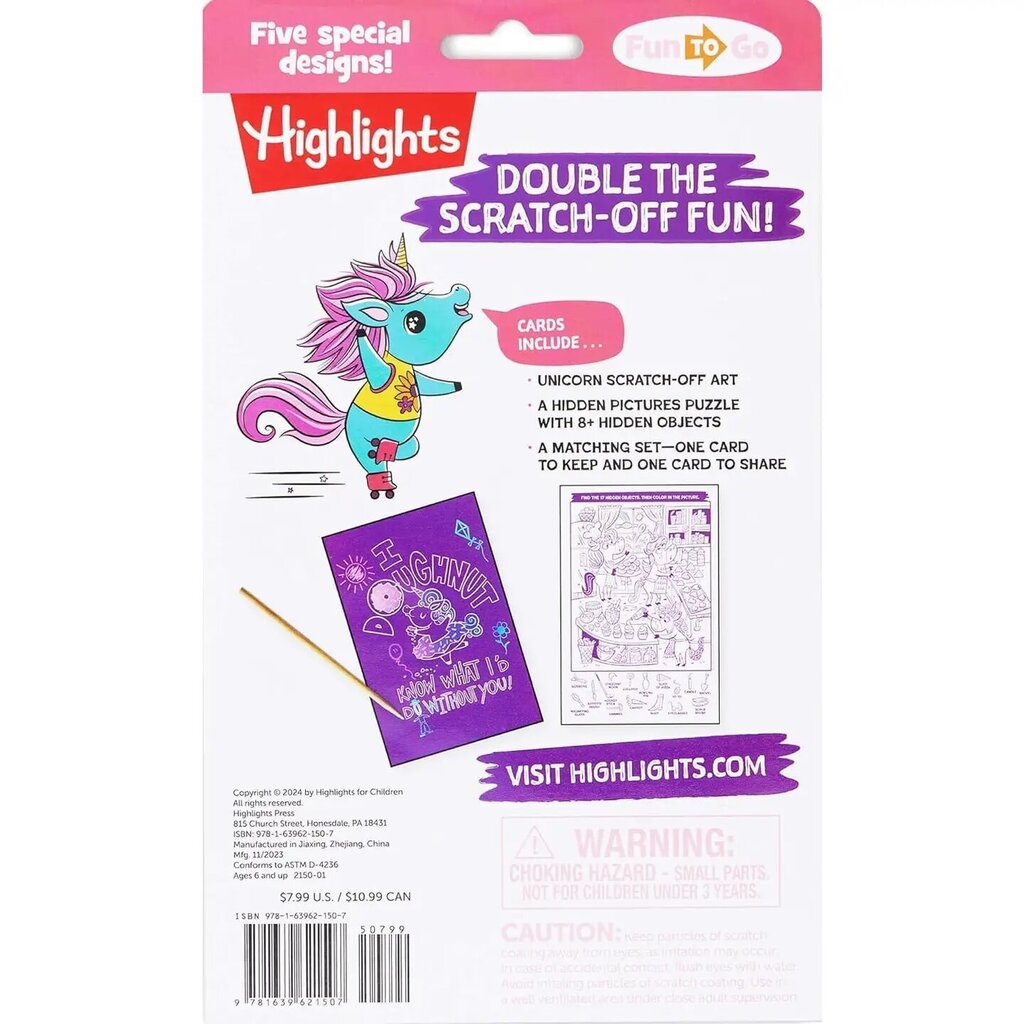 Highlights Scratch-And-Play Unicorn Hidden Pictures
