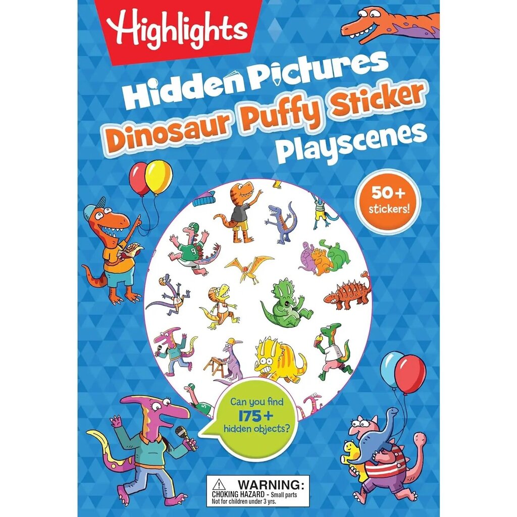 Highlights Dinosaur Hidden Pictures Puffy Sticker Playscenes