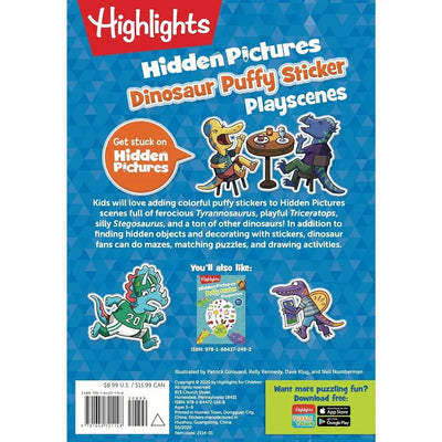 Highlights Dinosaur Hidden Pictures Puffy Sticker Playscenes