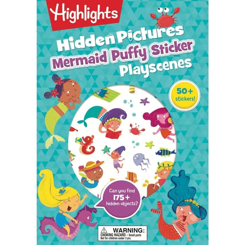 Highlights Mermaid Hidden Pictures Puffy Sticker Playscenes
