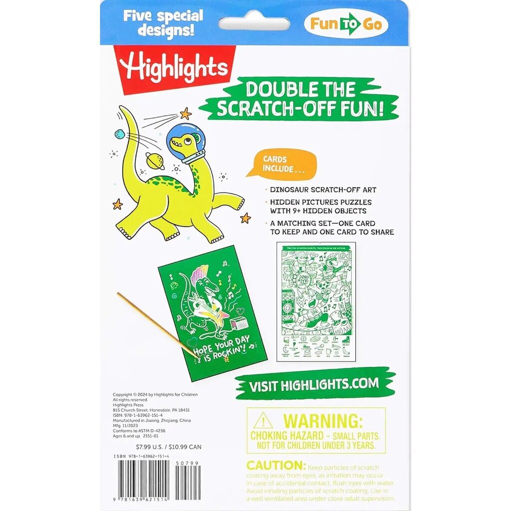 Highlights Scratch-And-Play Dinosaur Hidden Pictures
