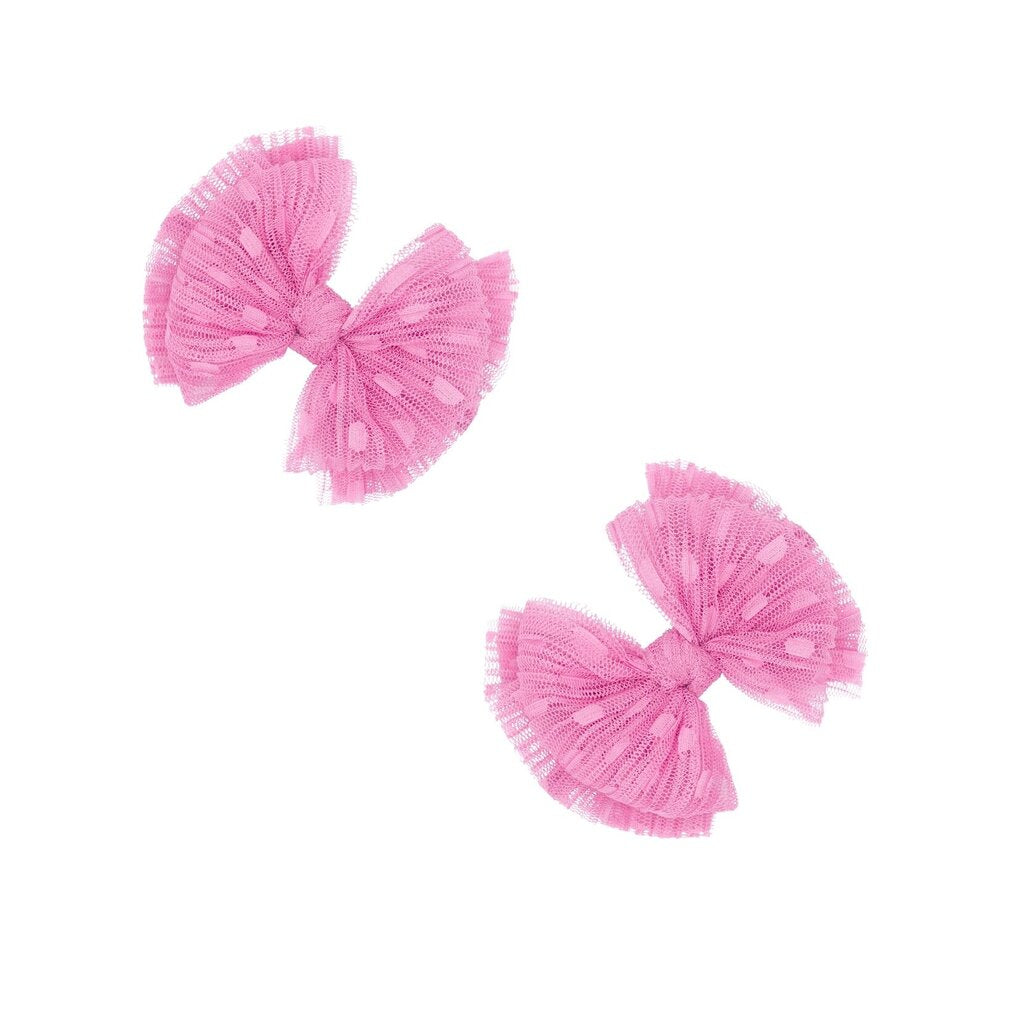 2-Pack Tulle Baby FAB Hair Bow Clips