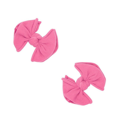 2-Pack Baby FAB Clips Soft Nylon Bow Hair Clips