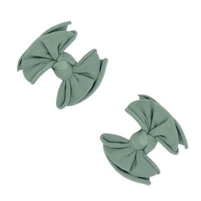 2-Pack Baby FAB Clips Soft Nylon Bow Hair Clips