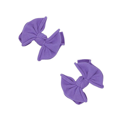 2-Pack Baby FAB Clips Soft Nylon Bow Hair Clips