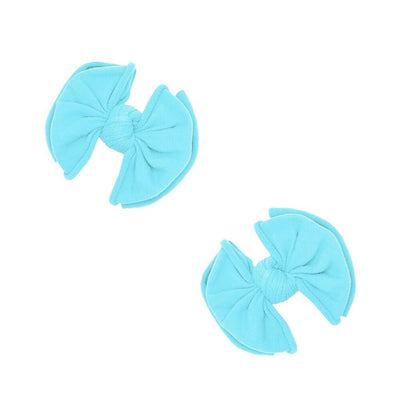 2-Pack Baby FAB Clips Soft Nylon Bow Hair Clips