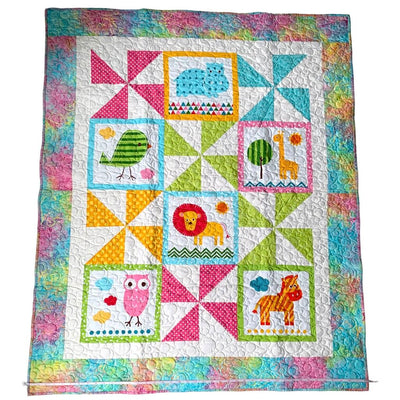 Handmade Patchwork Animal Quilt w/ Minky Backing - NWOT