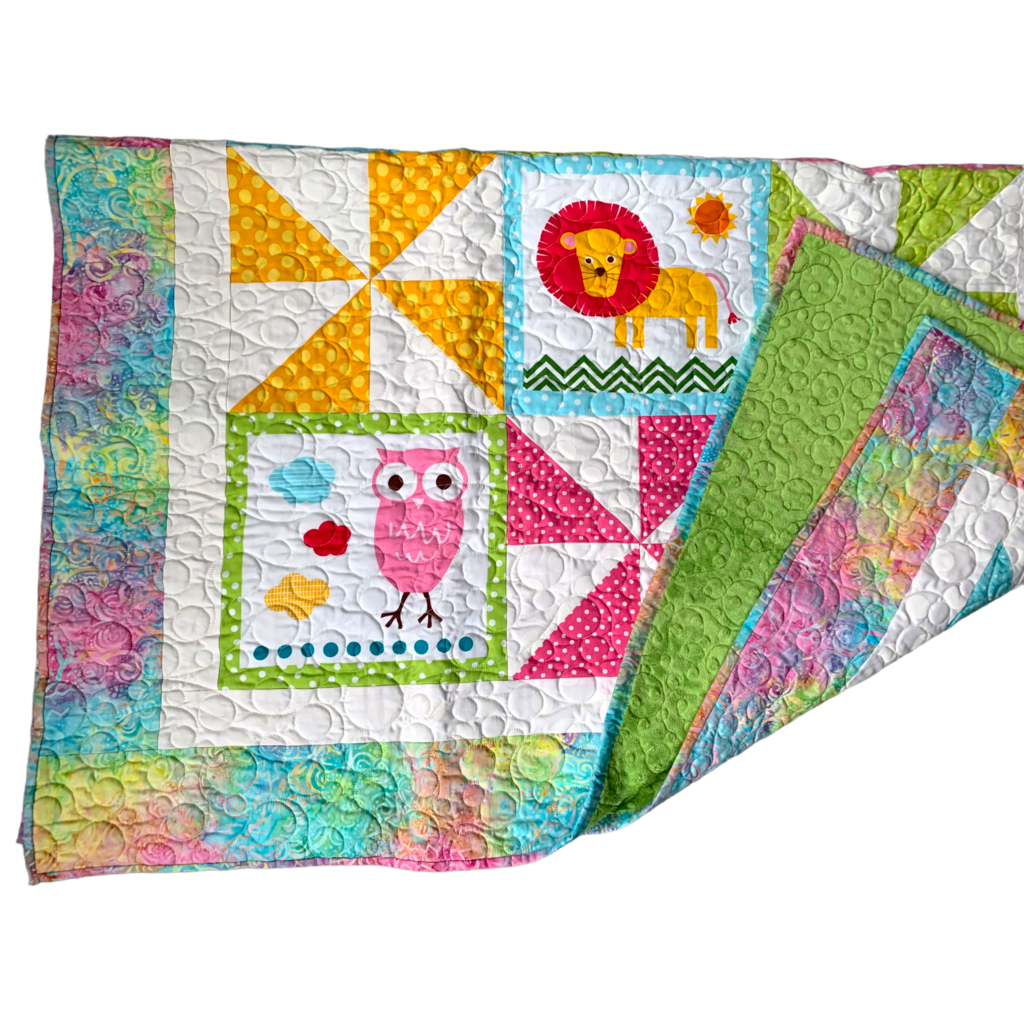 Handmade Patchwork Animal Quilt w/ Minky Backing - NWOT