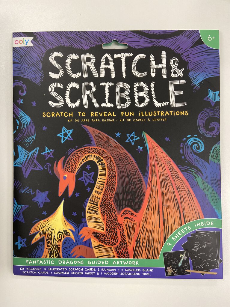 Scratch & Scribble Art Kit: Fantastic Dragons