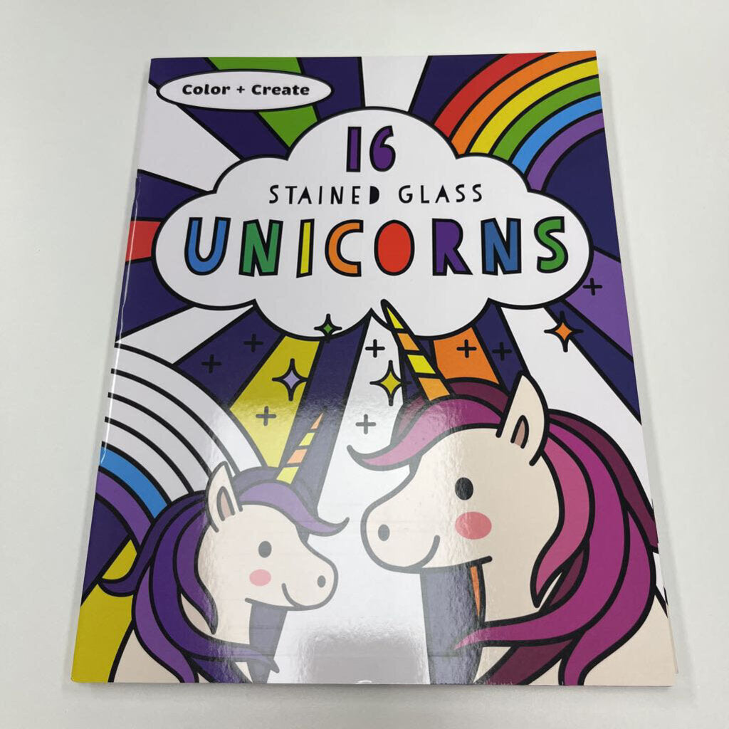 Stained Glass Coloring: Unicorns