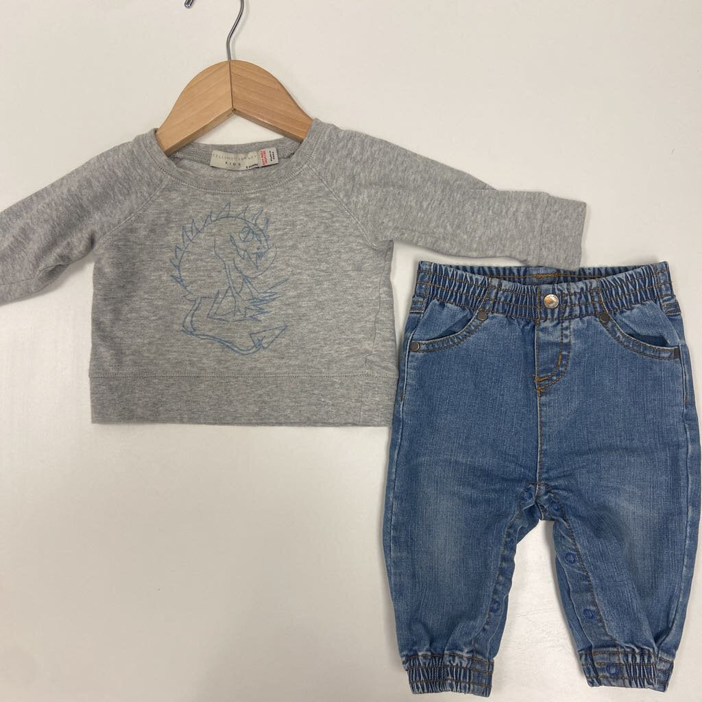 6M: Stella McCartney Gray Crewneck + Denim