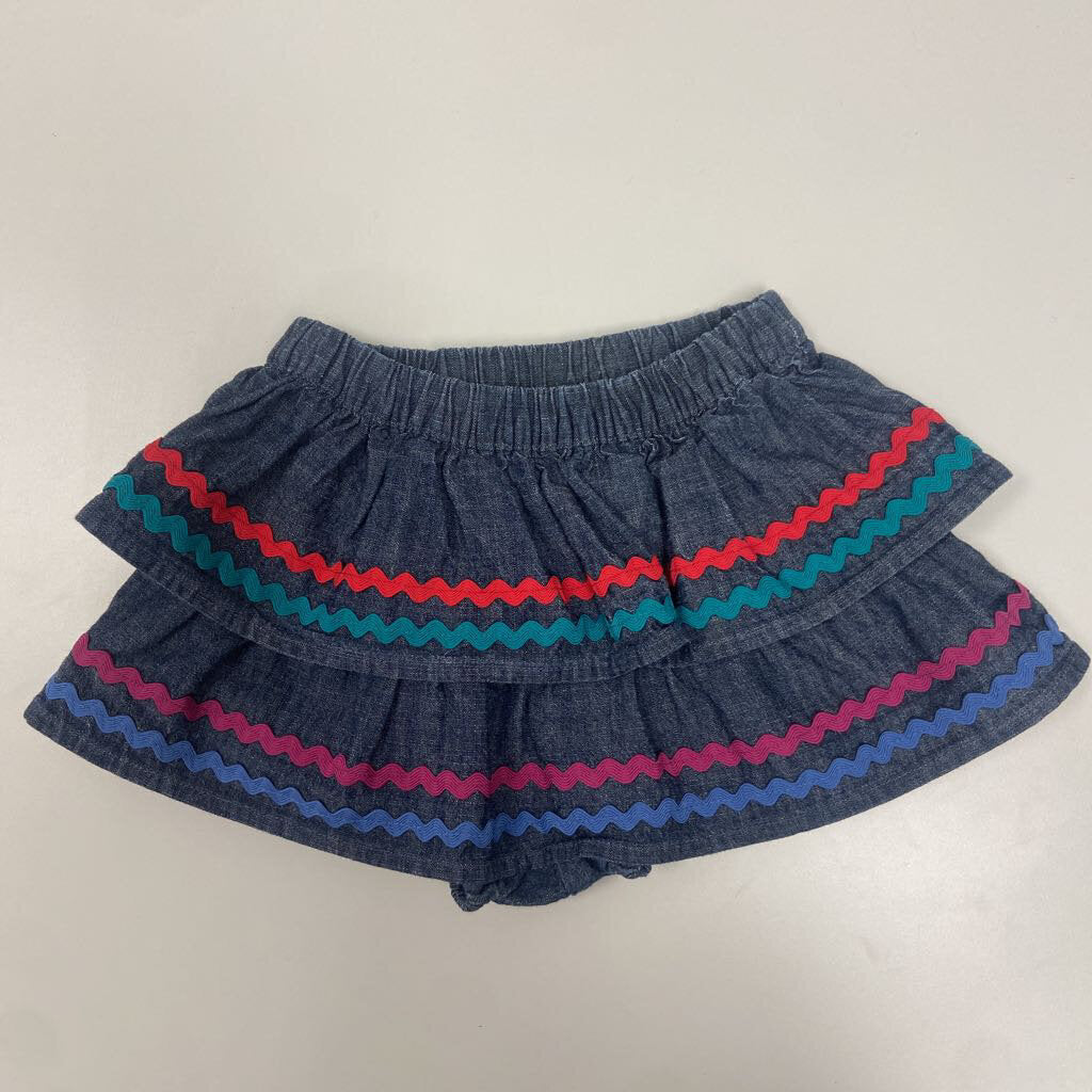 18-24m: Tea denim 2 tier ruffle skirt