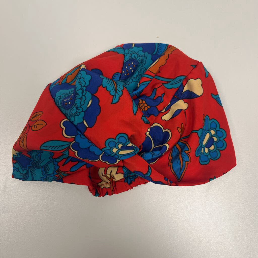 0-6M: Janie and Jack red w/blue floral headwrap