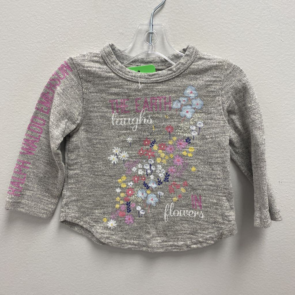 3-6m: Peek grey long sleeve tee