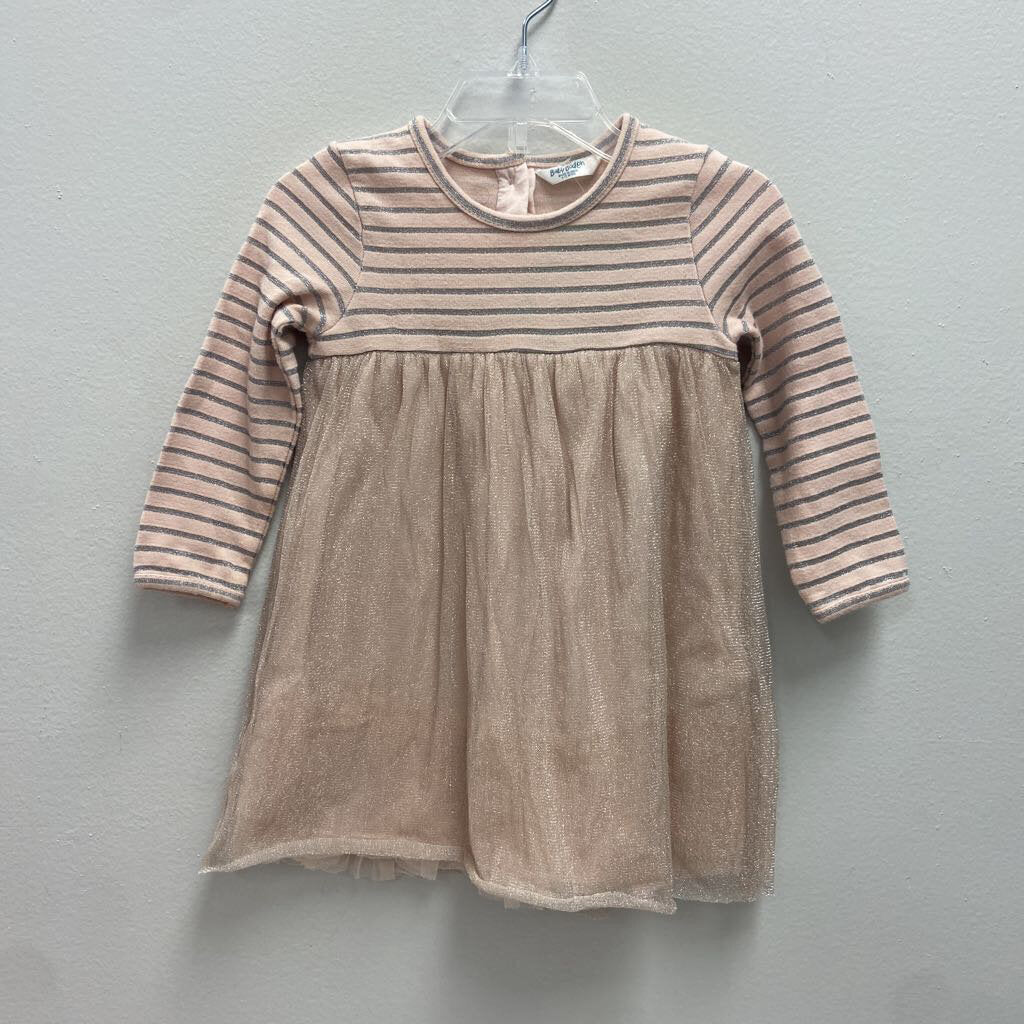 6-12m: Baby Boden pink & silver dress