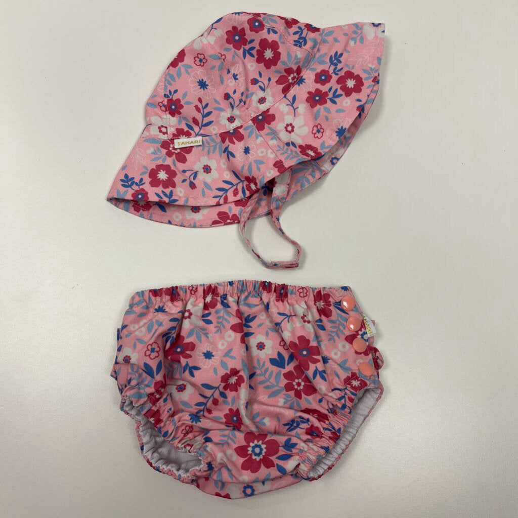 12m: Tahari Swim Diaper and Hat Set