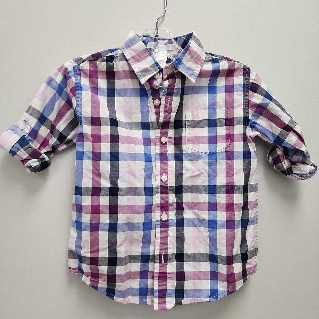 4: Janie and Jack blue/pink/black plaid dress shirt