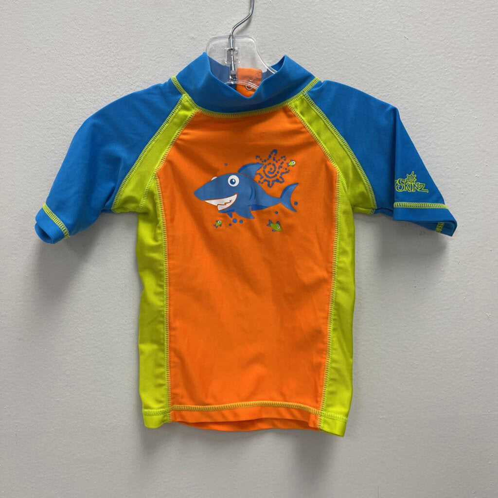 12-18m: Blue and orange swim shirt