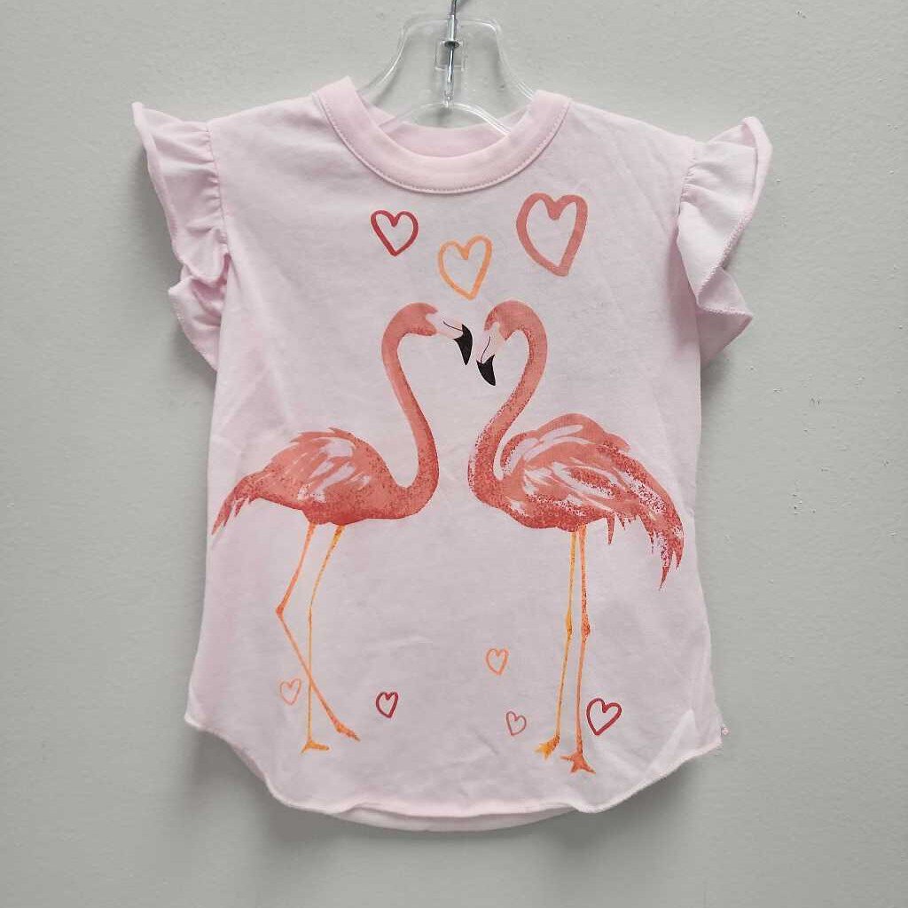 2: Chaser pink ruffle cap sleeve Pink Flamingos