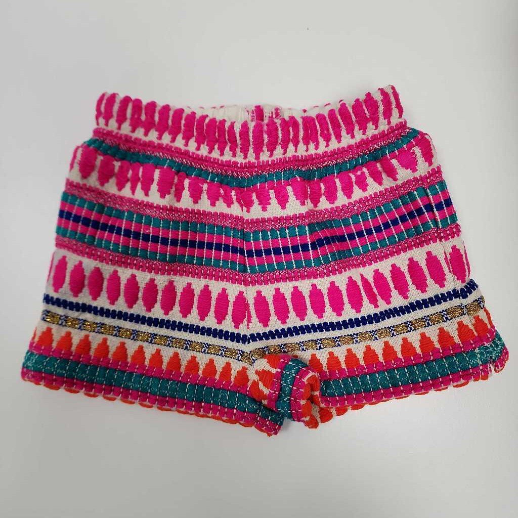 3-6M: Peek multicolor embroidery shorts