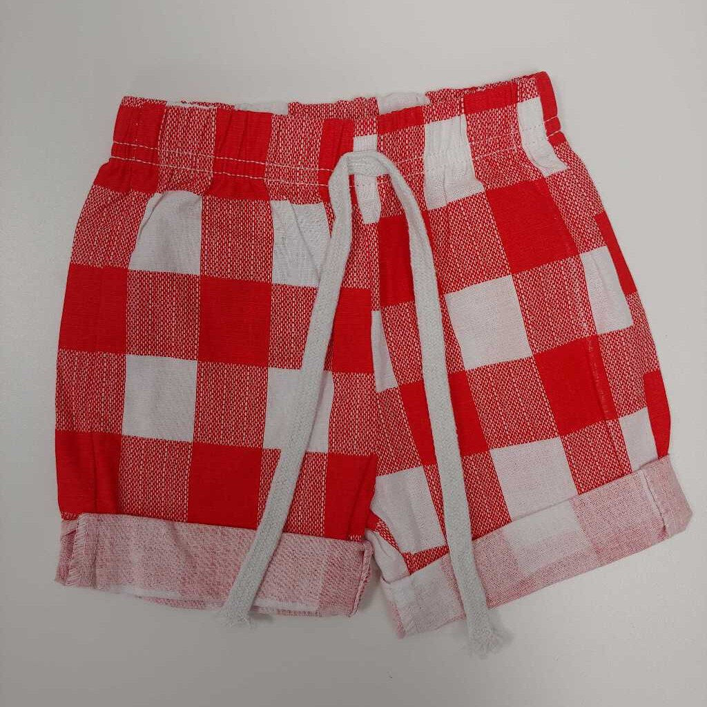 2: Wapypy red plaid gingham shorts NWT