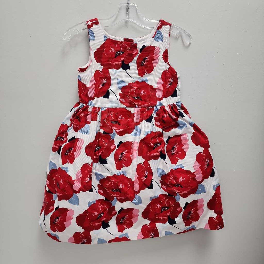 4: Janie and Jack white w/red floral imprint dress