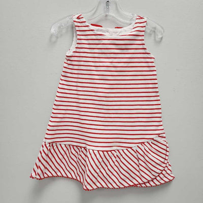 2T: Janie and Jack red & white striped sleeveless dress