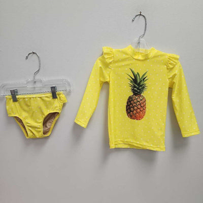 18-24M: Pineapple 2 pc Rash Guard Swimsuit