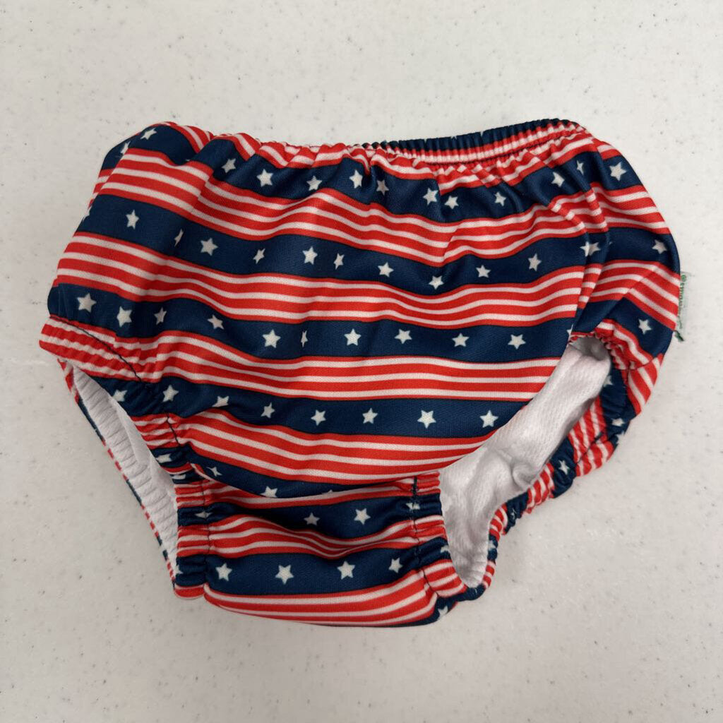 24M: Green Sprouts red/white/blue America swim diaper