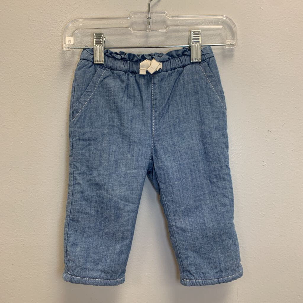 6-12M: GAP Denim blue pants w/ fuzzy lining