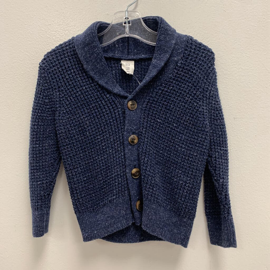 2T: Baby GAP navy blue knit button-up cardigan