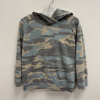 4T: Childhoods grey camouflage hooded pullover