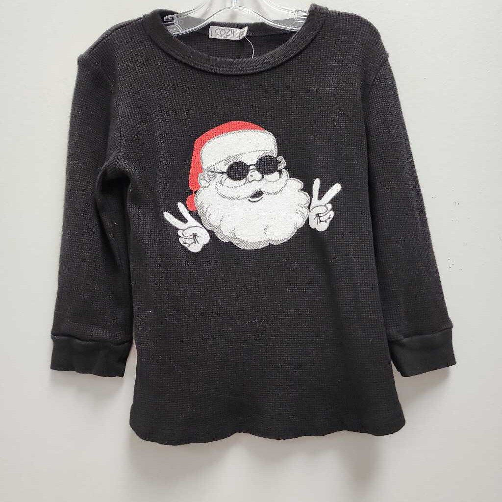 12M: Cozii black cool Santa graphic shirt