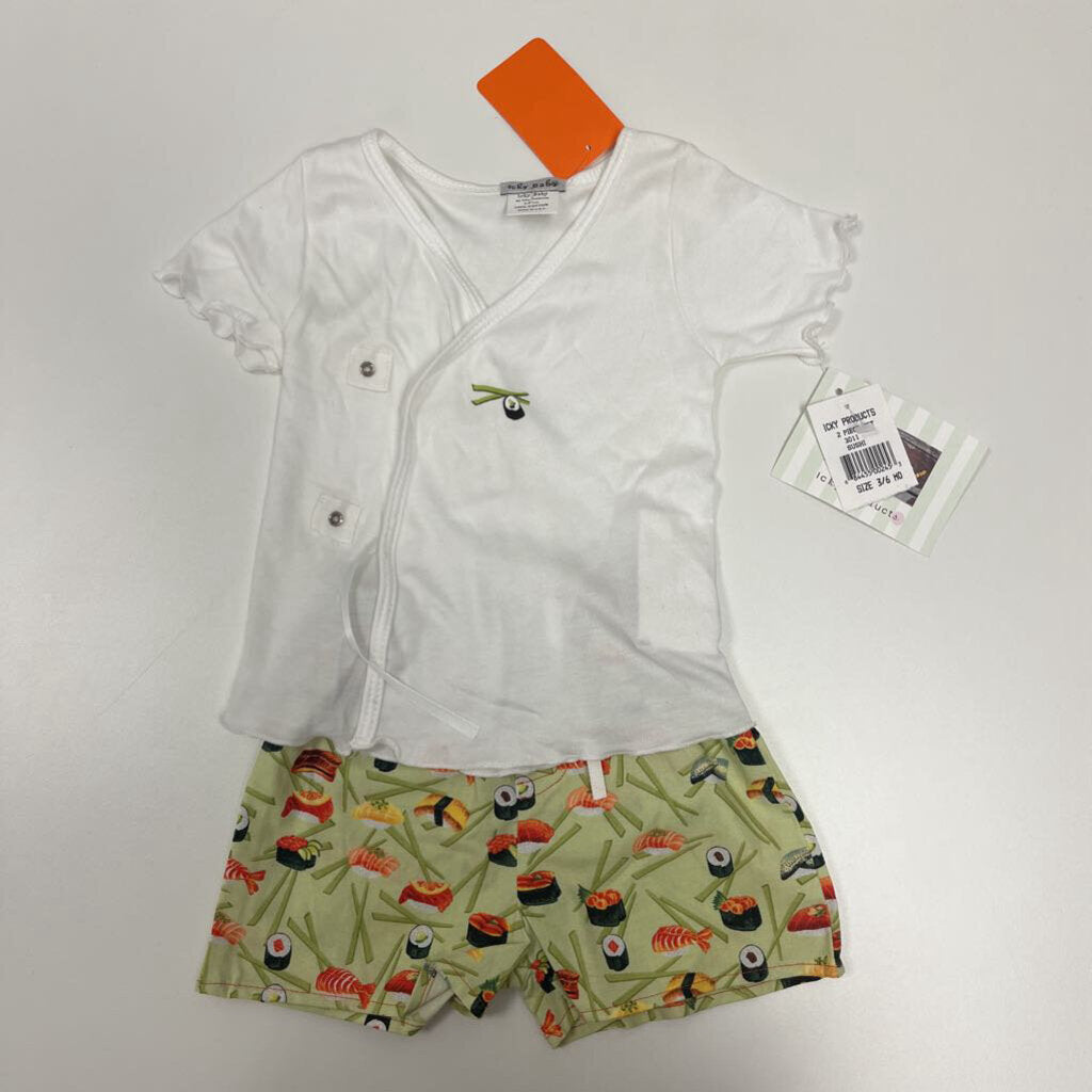 3-6M: Icky Baby Sushi Outfit NWT