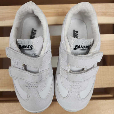 9: Panam White Velcro Sneakers