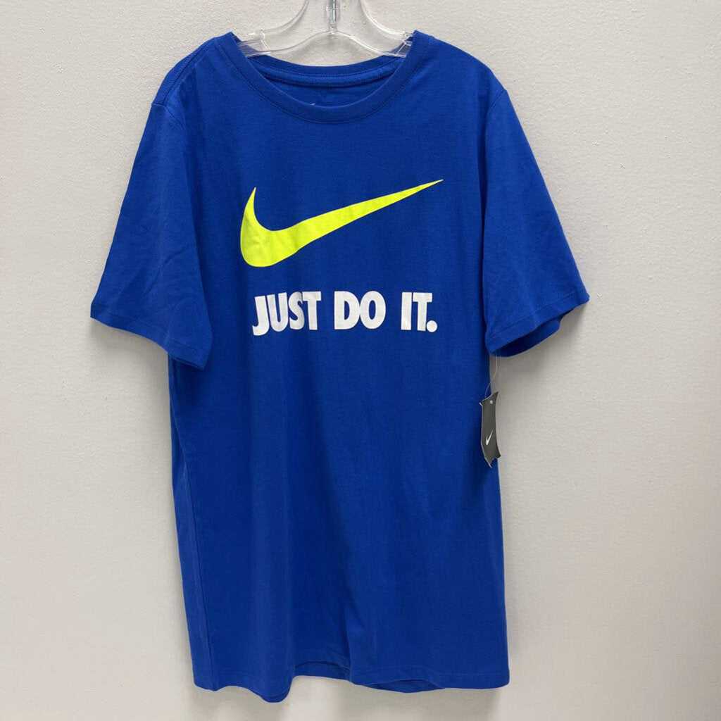 14-16: Nike Blue Logo Tee NWT