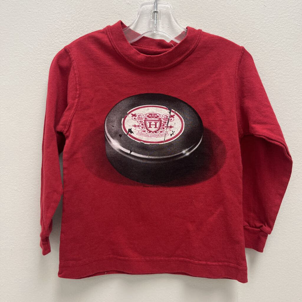 24M: Wes and Willy Maroon Hockey Tee NWT