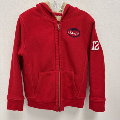 4/5: Crewcuts Sherpa Lined Red Football Champs Zip Up Hoodie