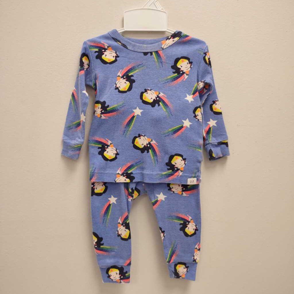 6-12M: Baby Gap DC blue 2pc pj's