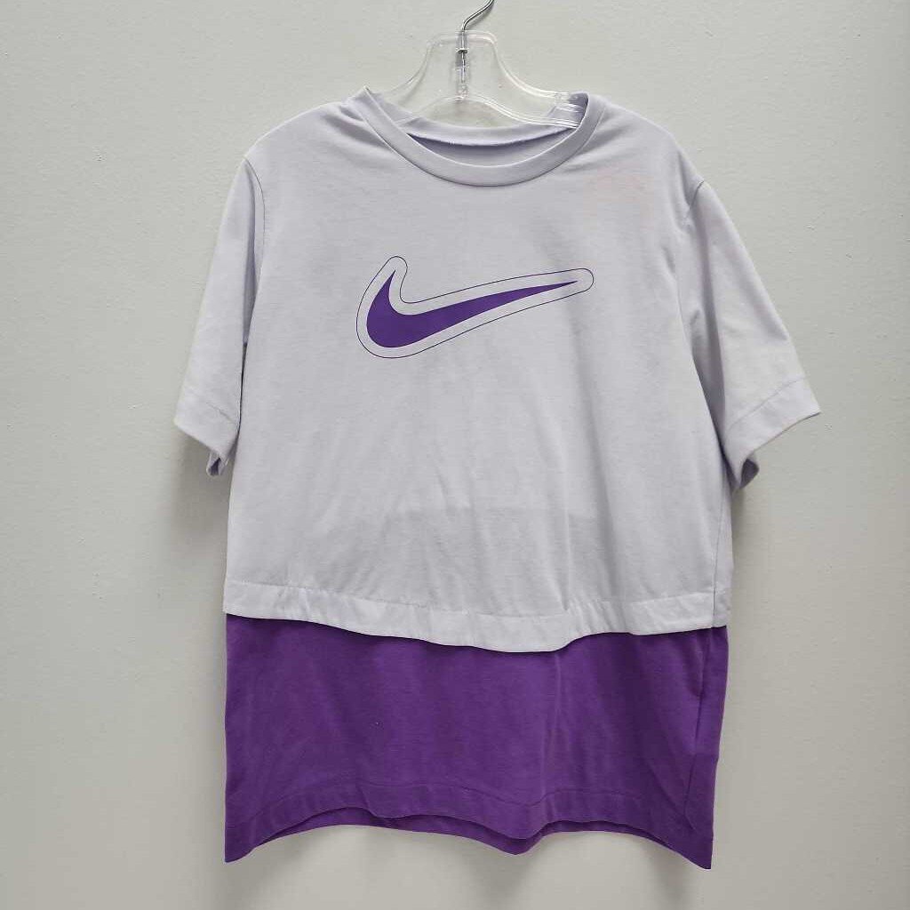 10-12: Nike Purple Layered Logo Tee