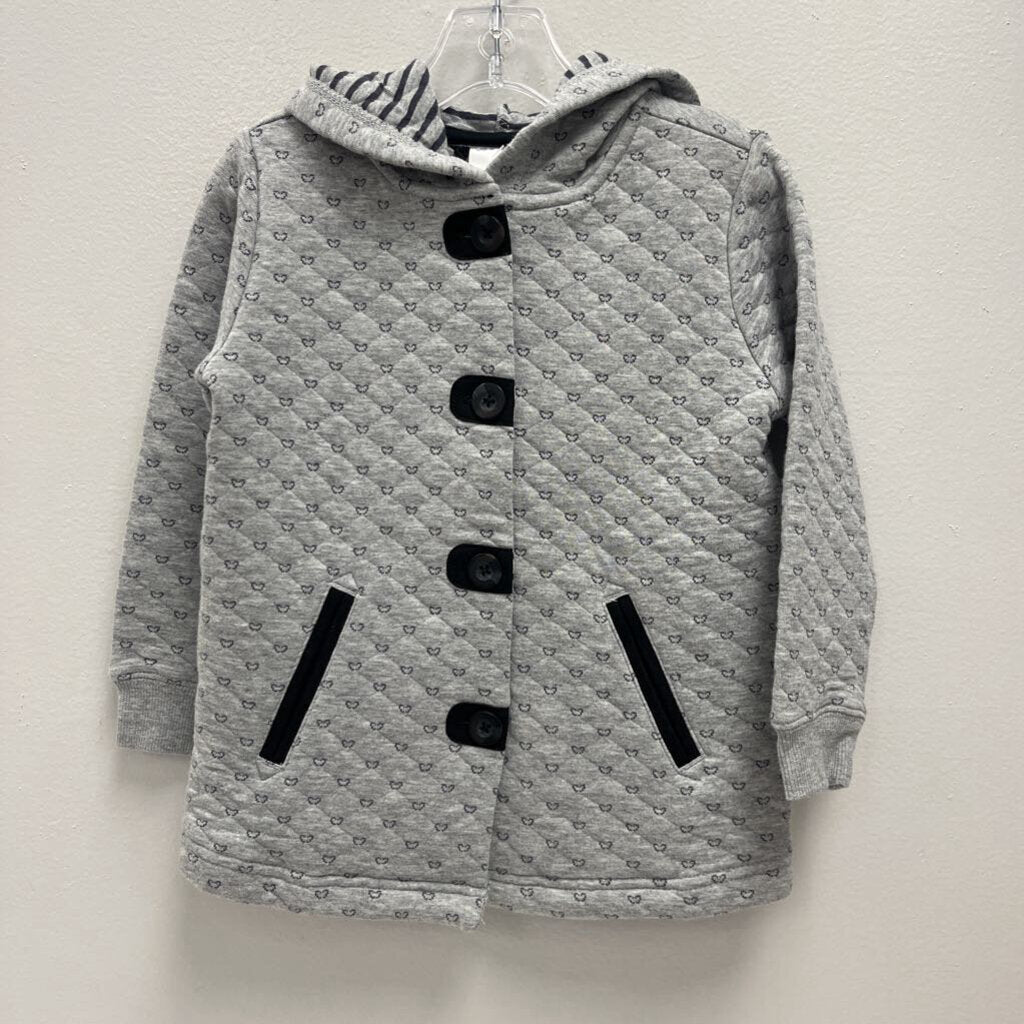 Size 4: Hanna grey quilted hooded jacket