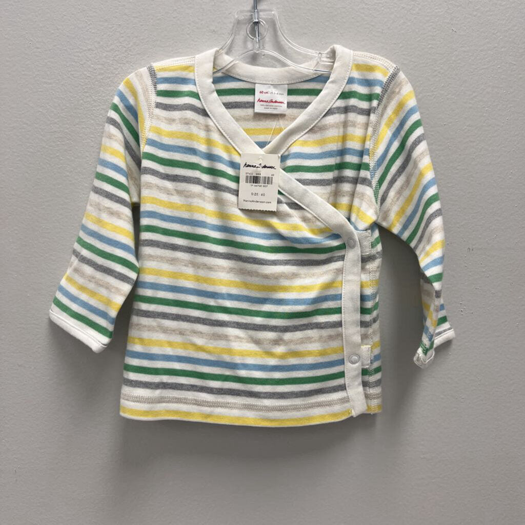 3-6M: Hanna Andersson Striped Wrap Tee NWT