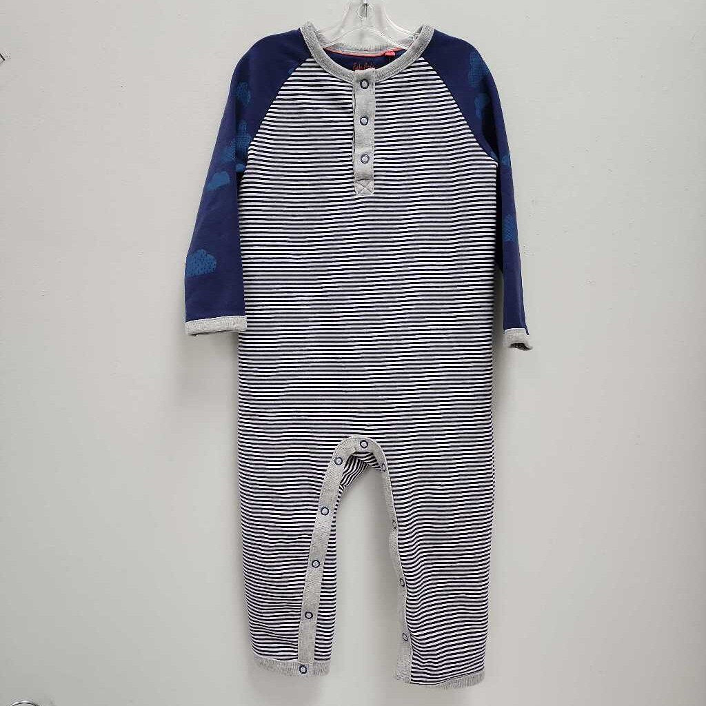 18-24M: Baby Boden blue striped romper