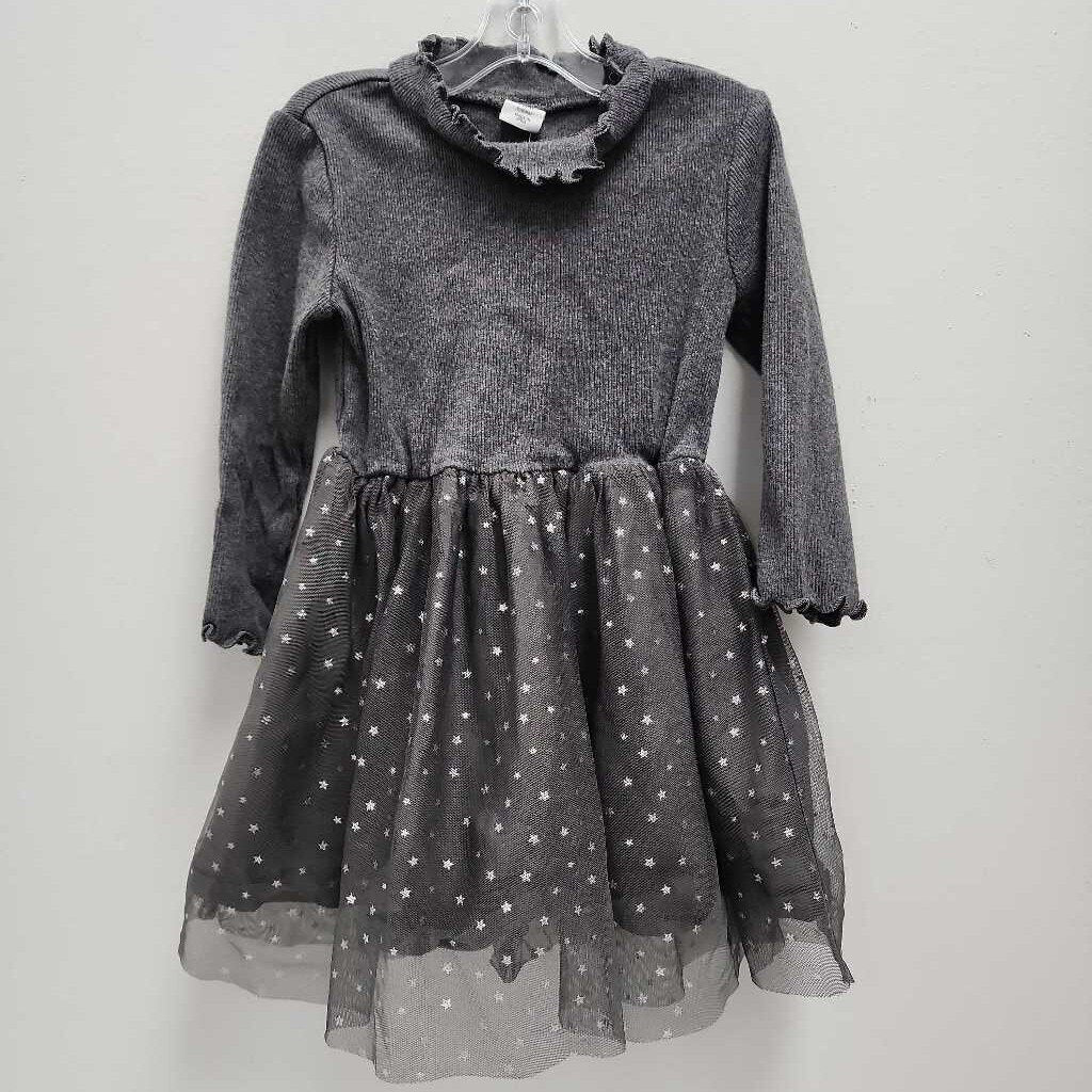 2: Baby Gap Gray Thermal Dress w/ Tulle Star Print Skirt