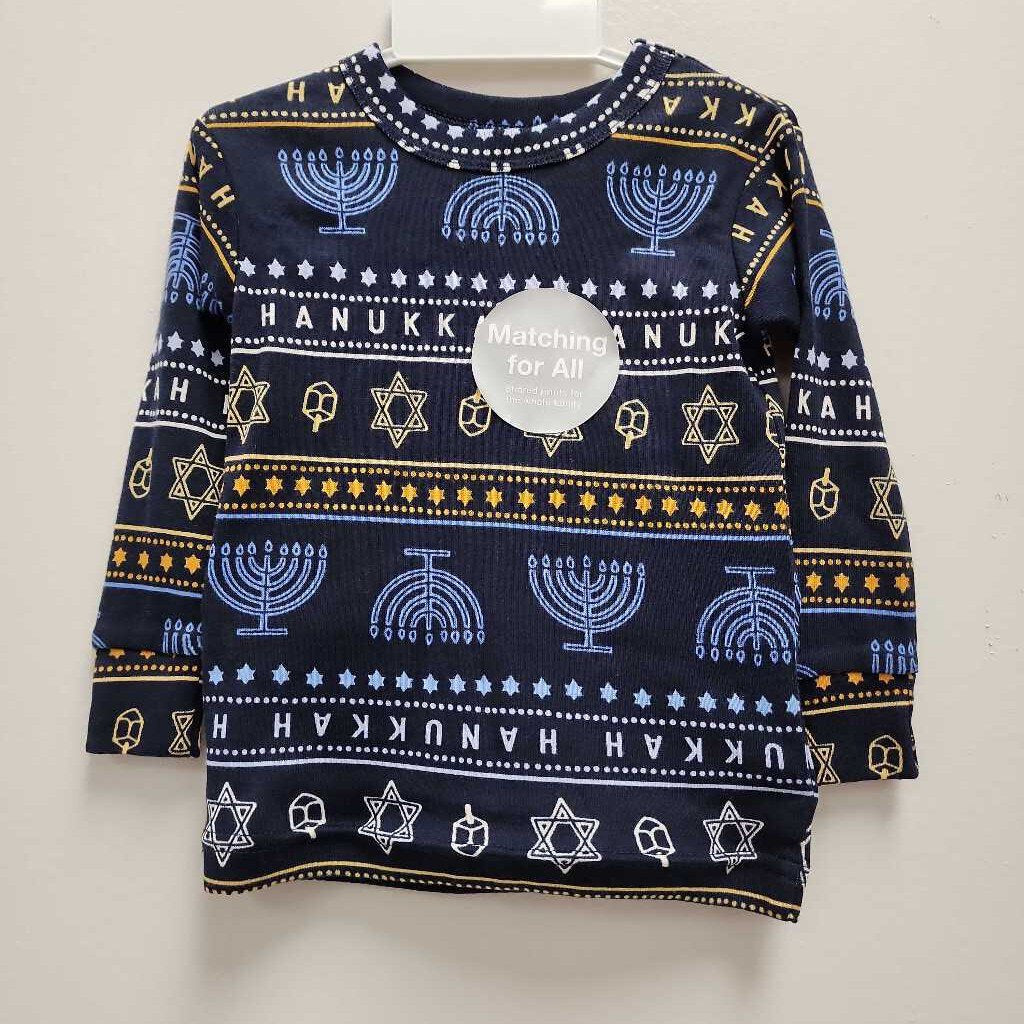 6-12M: Baby Gap navy w/Hanukkah print 2pc pj's NWT