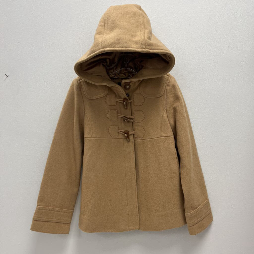 6-7: GapKids brown wool hooded coat