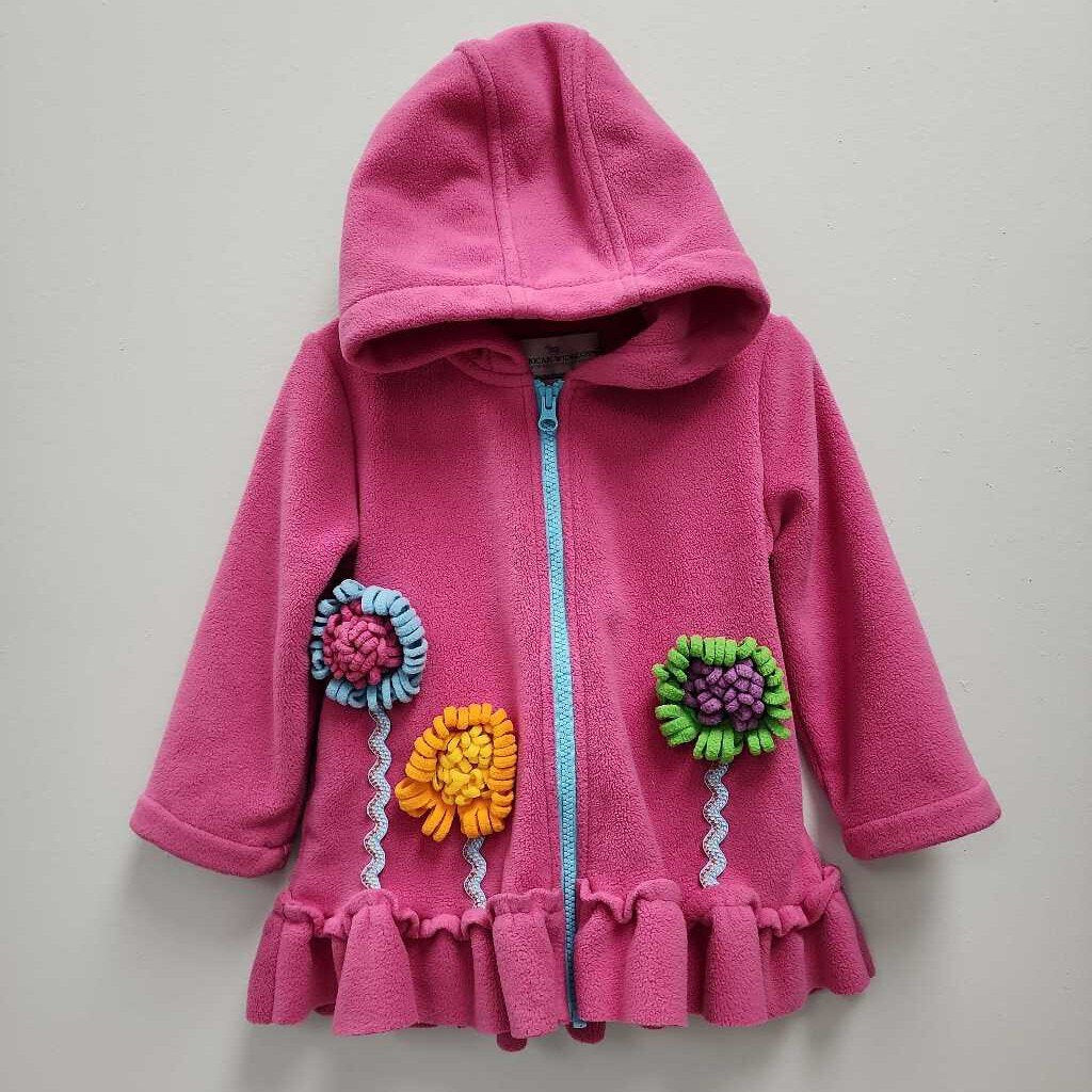 3: American Widgeon Pink Fleece w/ Applique Flowers Jacket