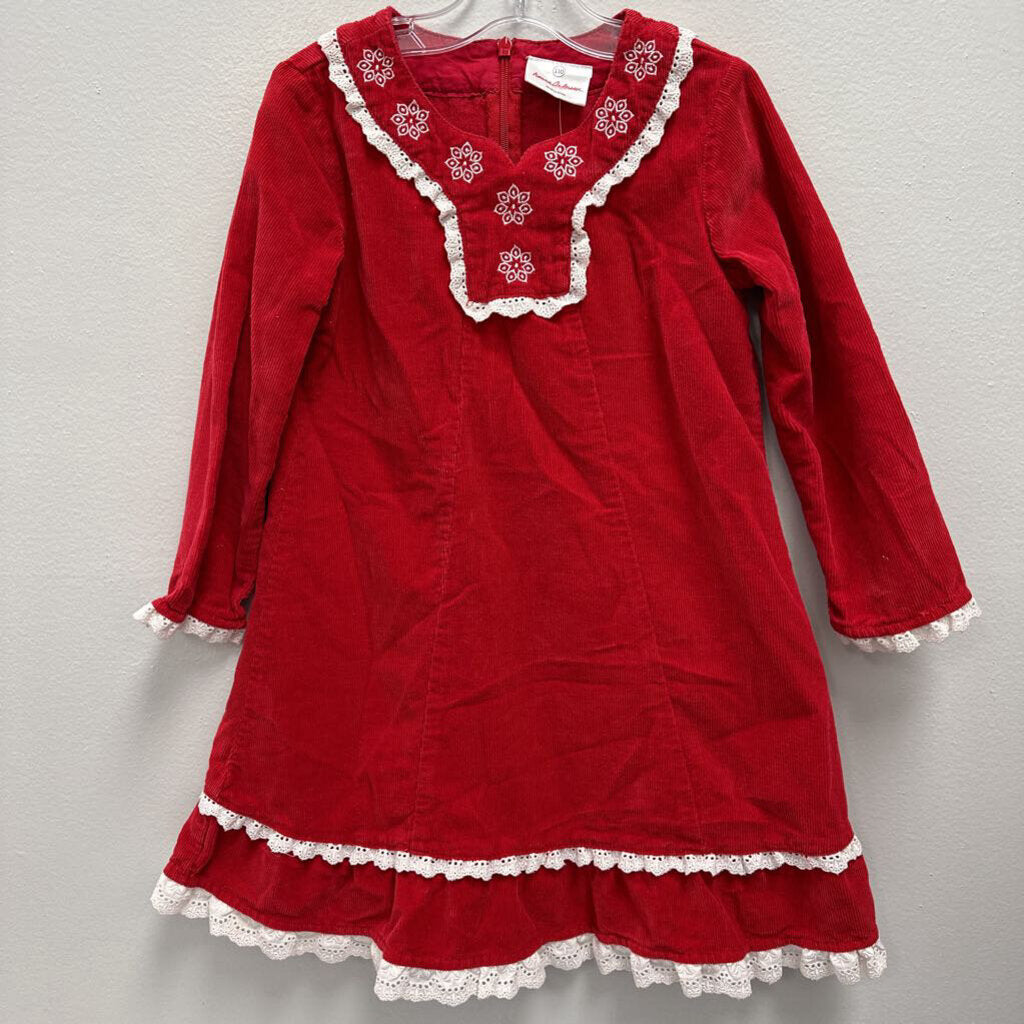 5T: Hanna Andersson Red Holiday Corduroy Dress